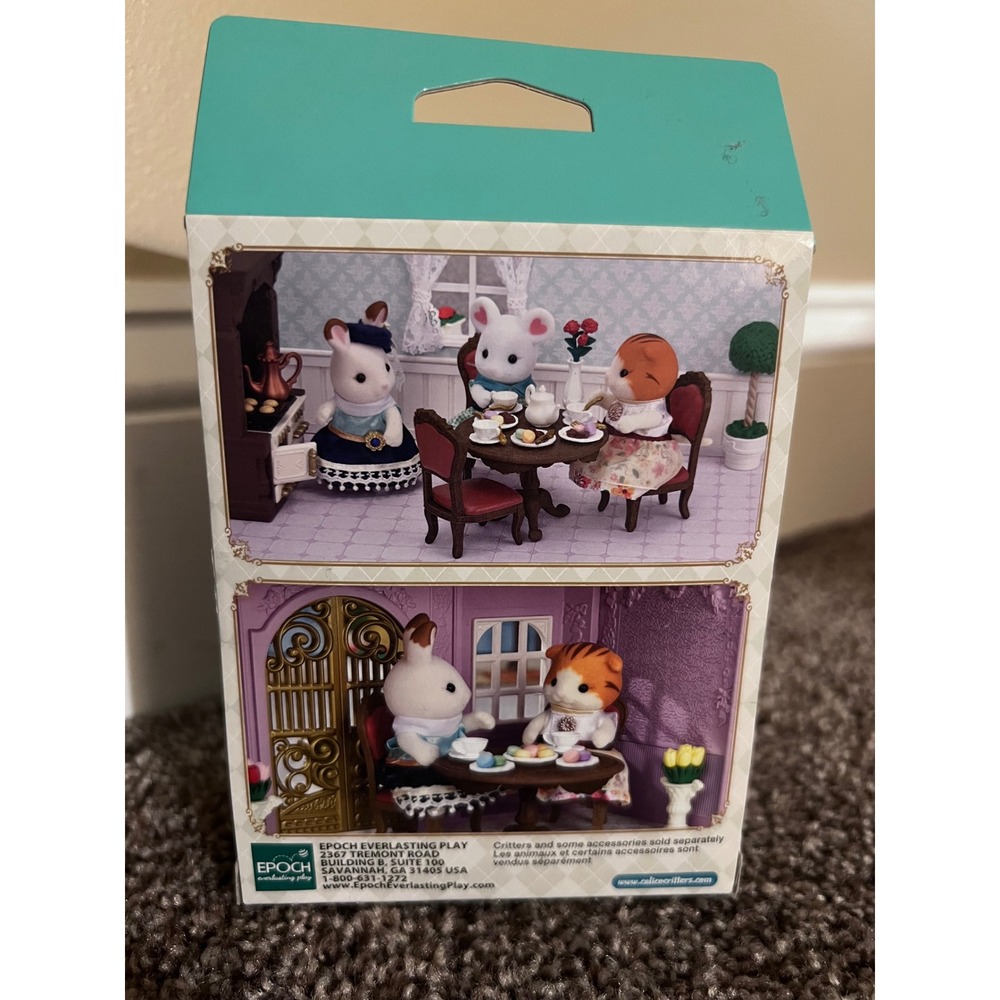 Calico Critters Town Chic Dining Table Set Accessories Overseas Edition Sealed - Picture 3 of 6